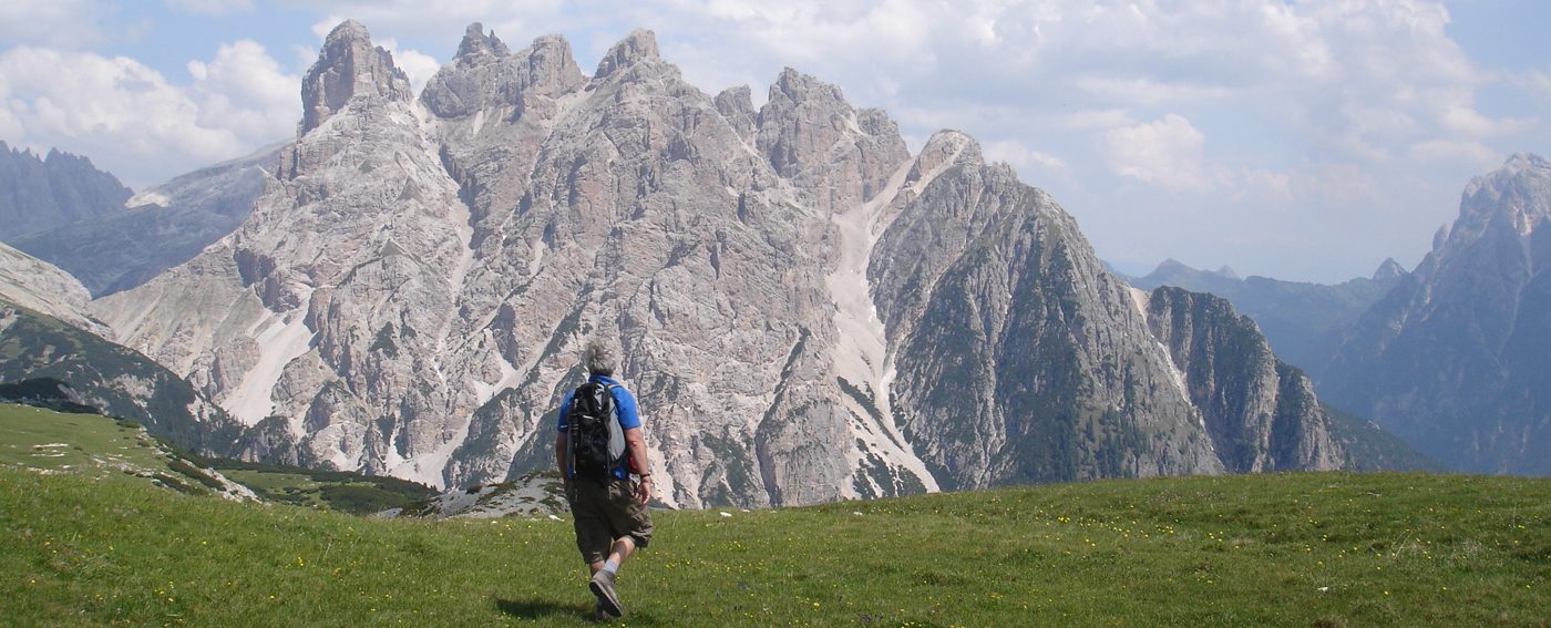 Jagged peaks and flower filled meadows